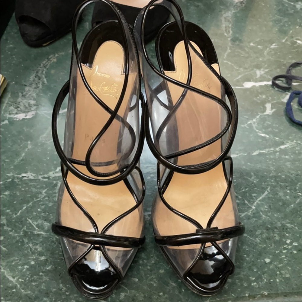Christian louboutin clear pvc heels